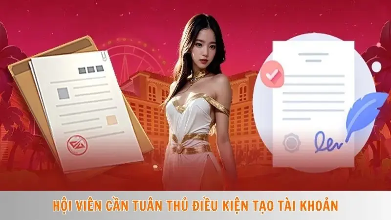 Hội viên cần tuân thủ điều kiện tạo tài khoản